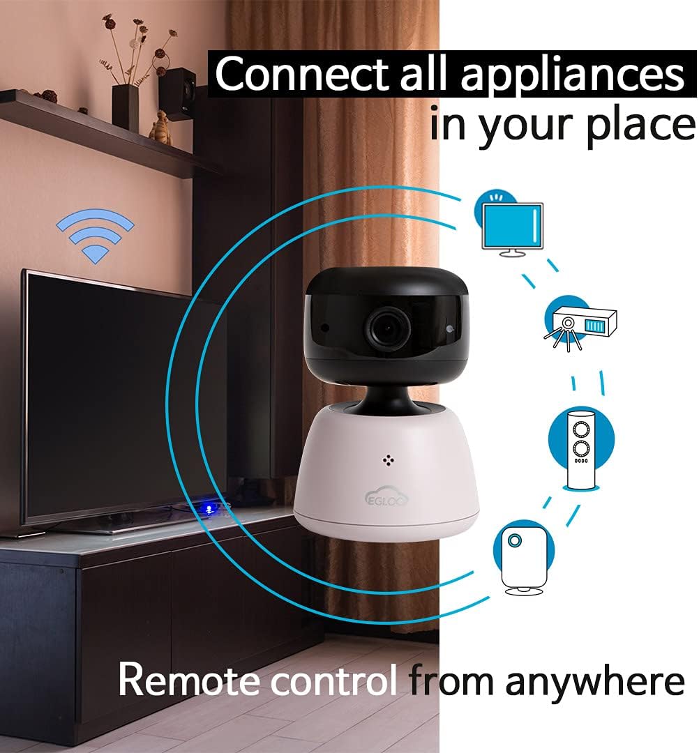 1080P Wi-Fi Smart Home Security Camera with Temperature Humidity Monitor and IR Night Vision I345385