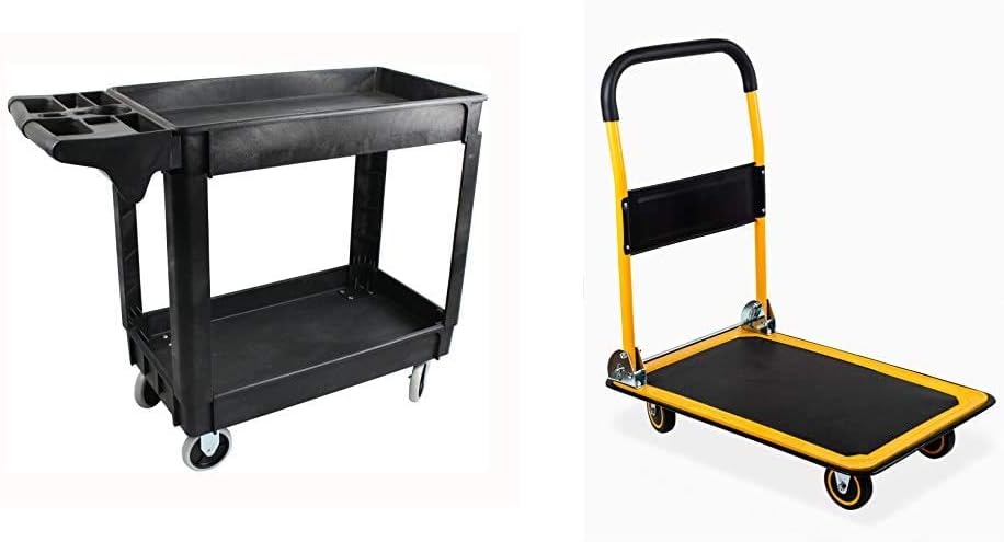 500-Pound Service Cart With Two Trays 30"X16" E6660