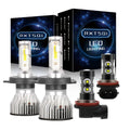 4x Combo LED Bulbs Kit Headlight Foglight White H4/9003+H11/H8 F8923