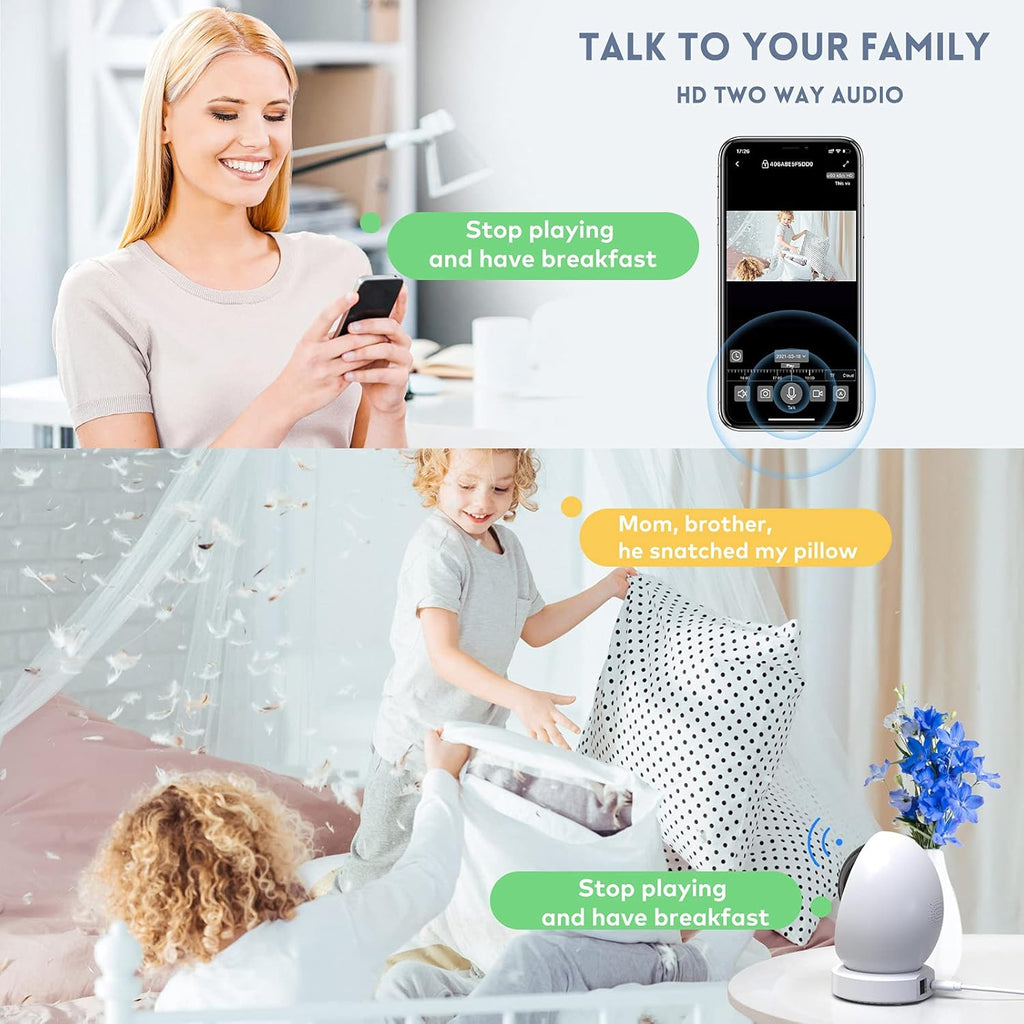 1080P WiFi Security Cameras Indoor, Pack of 2 L641