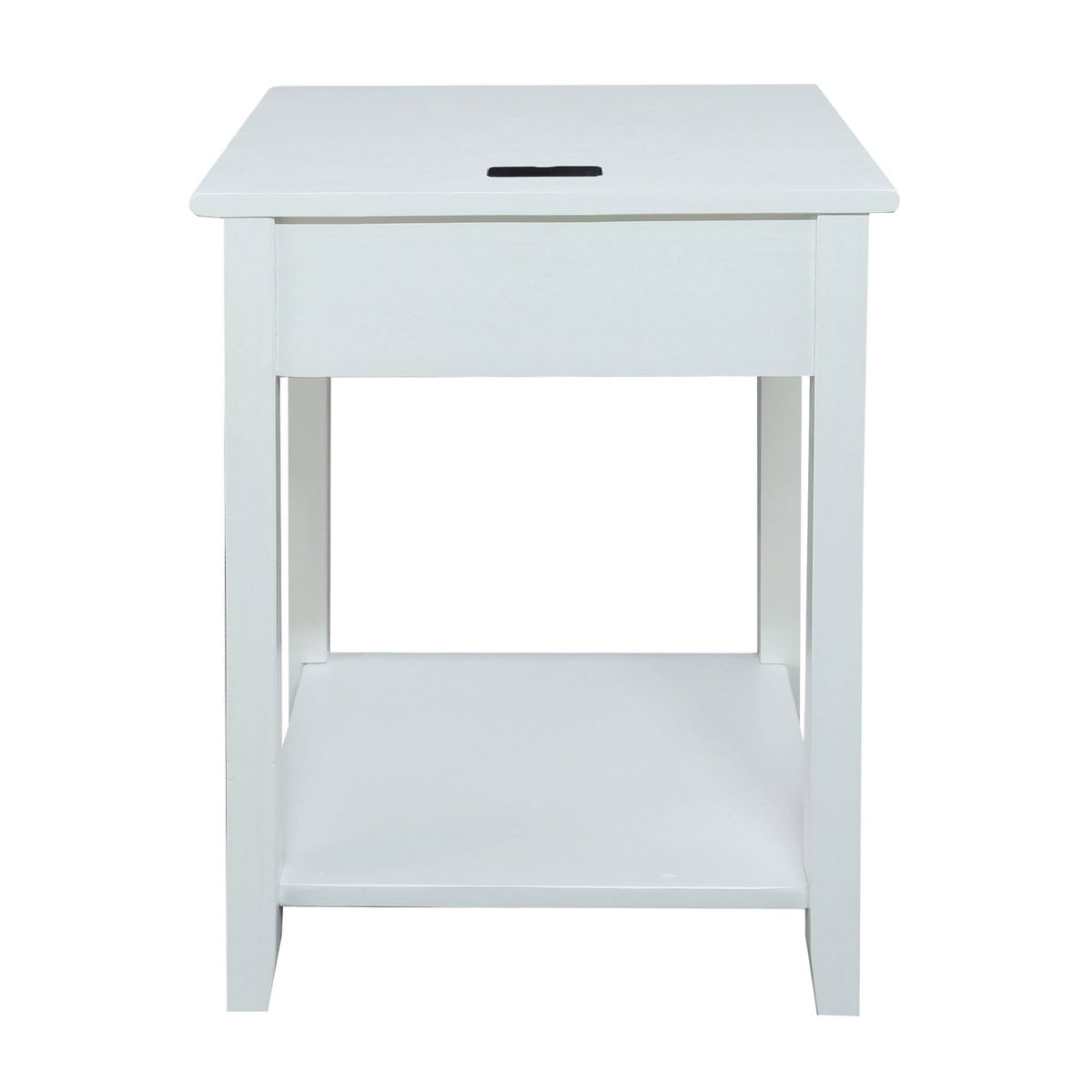 White Nightstand with USB Port R6755