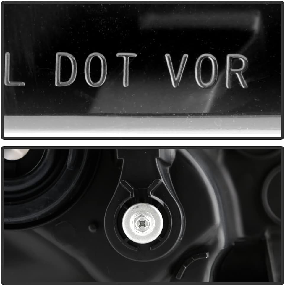 Black Housing Headlights Headlamps Pair R9174
