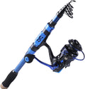24Ton Carbon Fibre Telescopic Fishing Rod Spinning Reels Combo Pack of 2 B4158