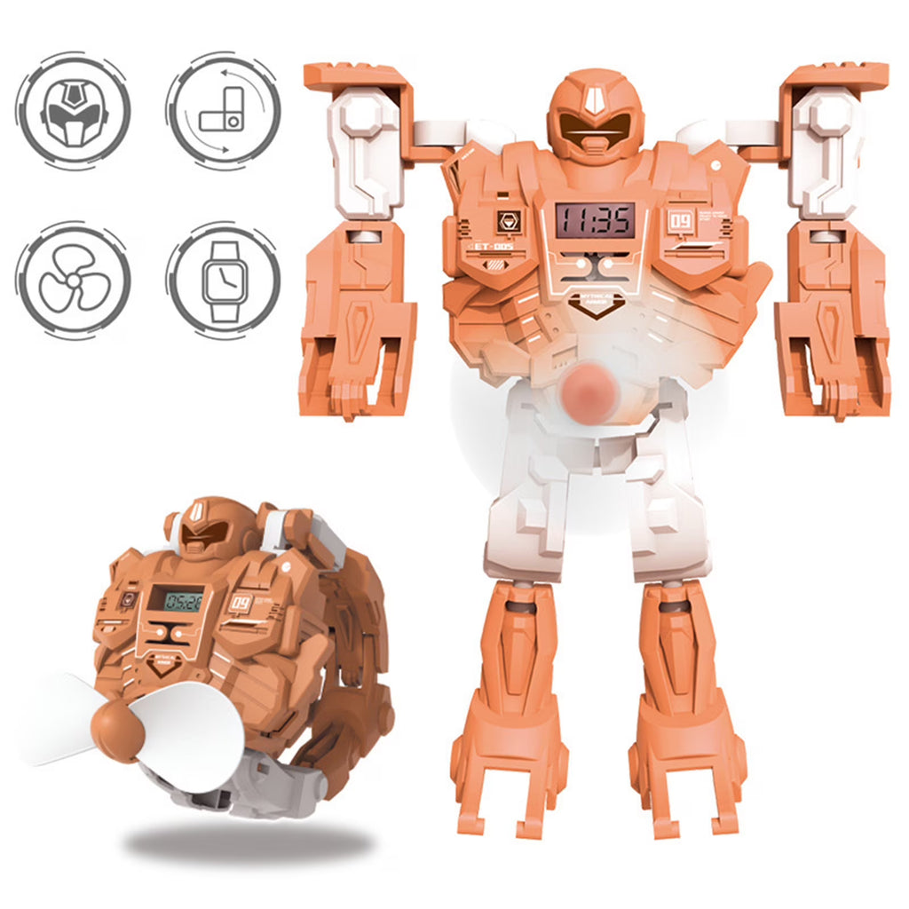 Digital Watch 3 In 1 Deformation Robot Fan O905064