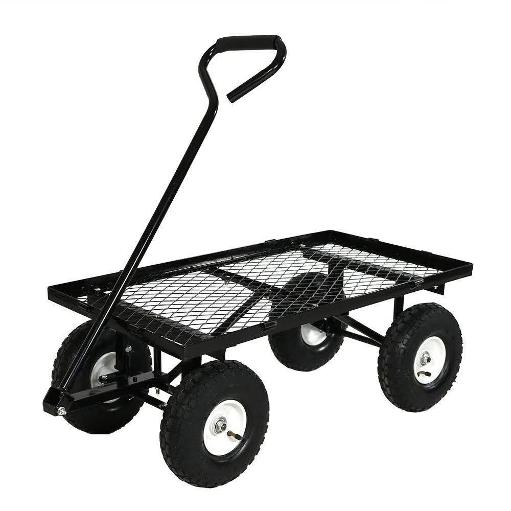 Black Utility Cart with Folding Sides and Liner K3847