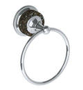 Venetian Wall Mount Towel Ring in Green Patina with Positano Grey Marble Lever Handle T299