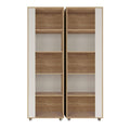 Off White 5-Shelf Bookcase (Set of 2) F56788