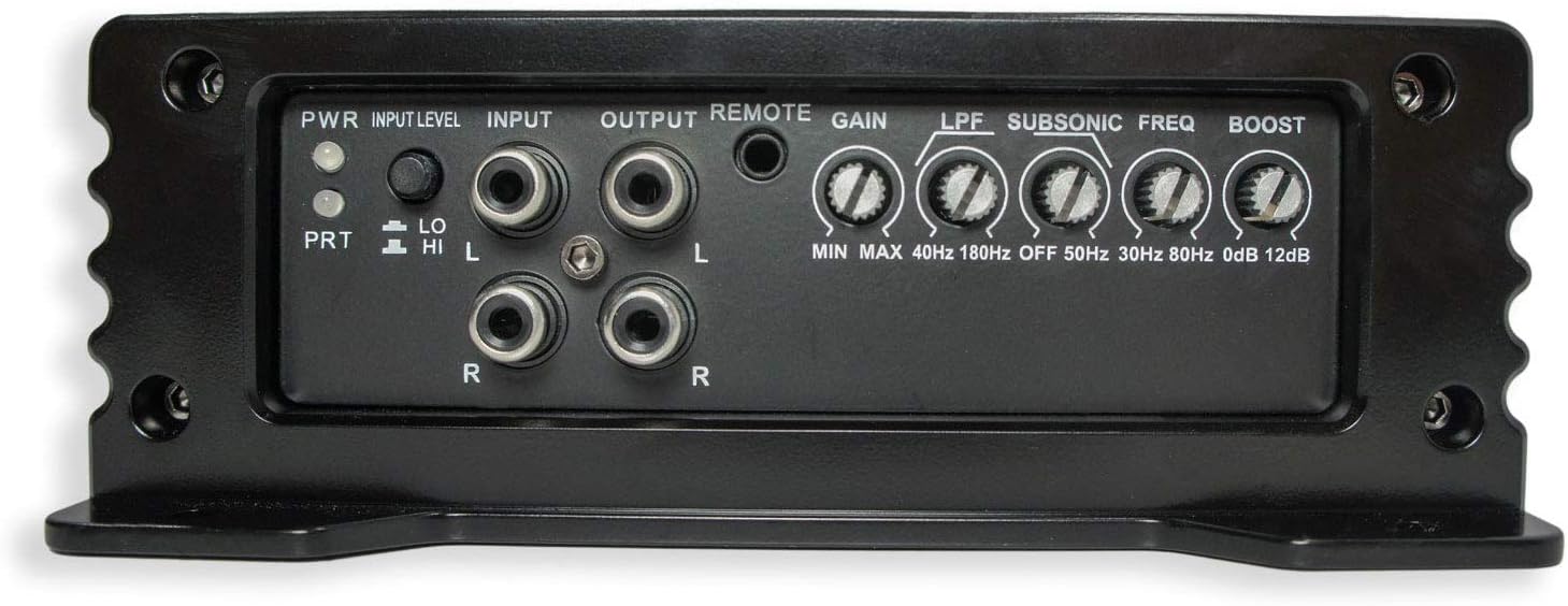 Dual 10 Black Sub Box Enclosure & Amp O7880