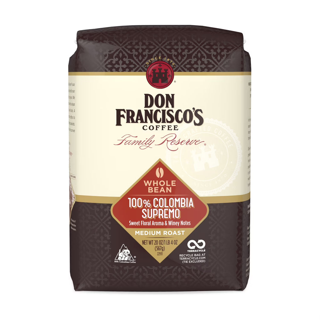 100% Colombia Supremo Whole Bean Coffee R6185