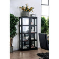 Black 5-Shelf Wood Curio Cabinet D3884