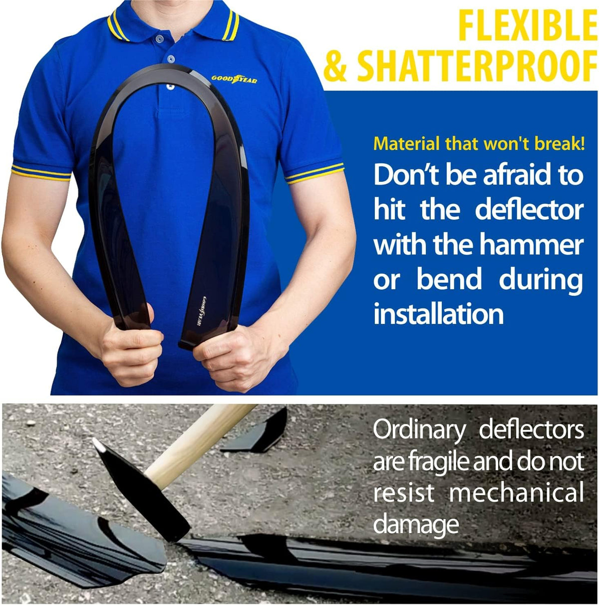 4 pcs Shatterproof in-Channel Window Deflectors for Lexus RX 2016-2022 B821137