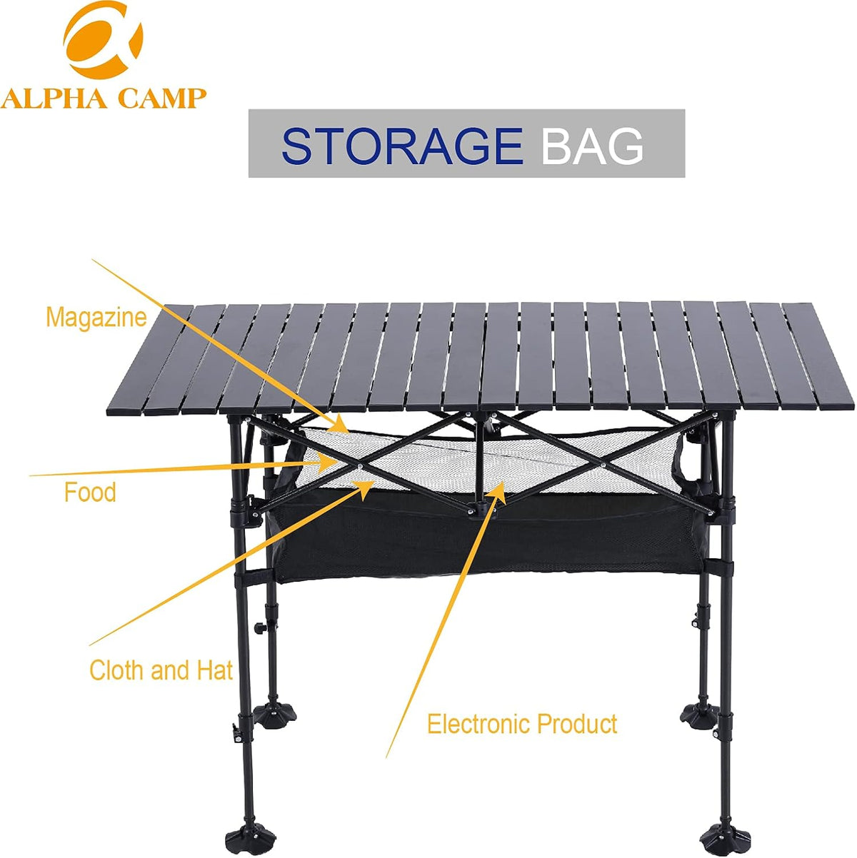 Adjustable Aluminum Camping Table U688333