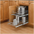9-Inch Pullout 2 Tier Wire Basket Cookware Cabinet Organizer W41112
