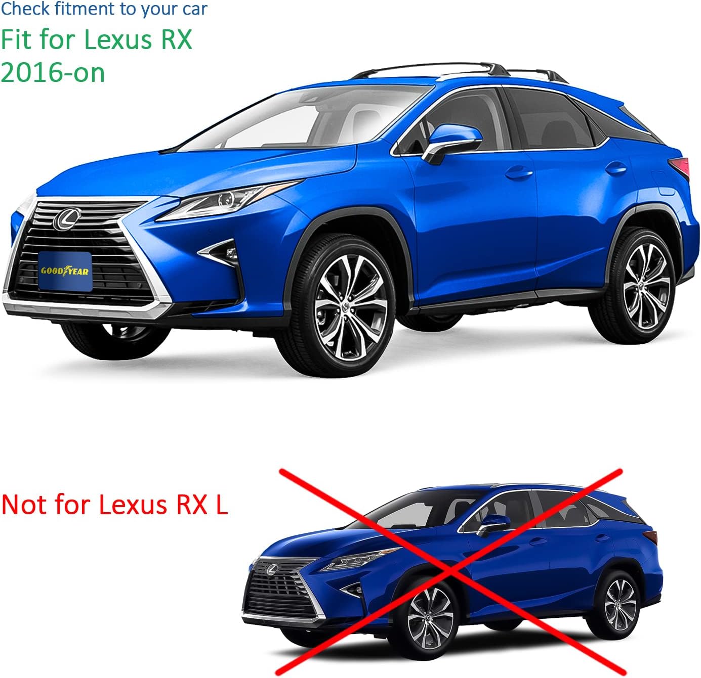 4 pcs Shatterproof in-Channel Window Deflectors for Lexus RX 2016-2022 B821137