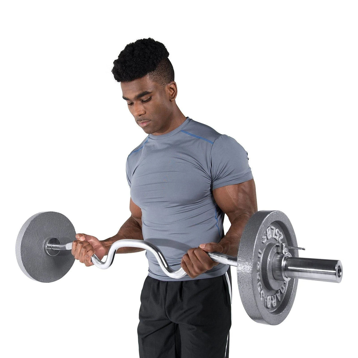 Chrome Olympic Super Curl Bar X96505