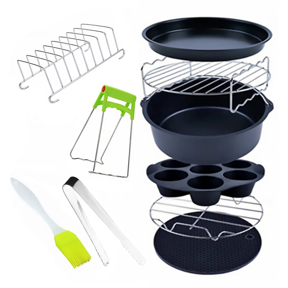 Air Fryer Accessories Set Kitchen Food Rack Basket Mould Cake Y6319
