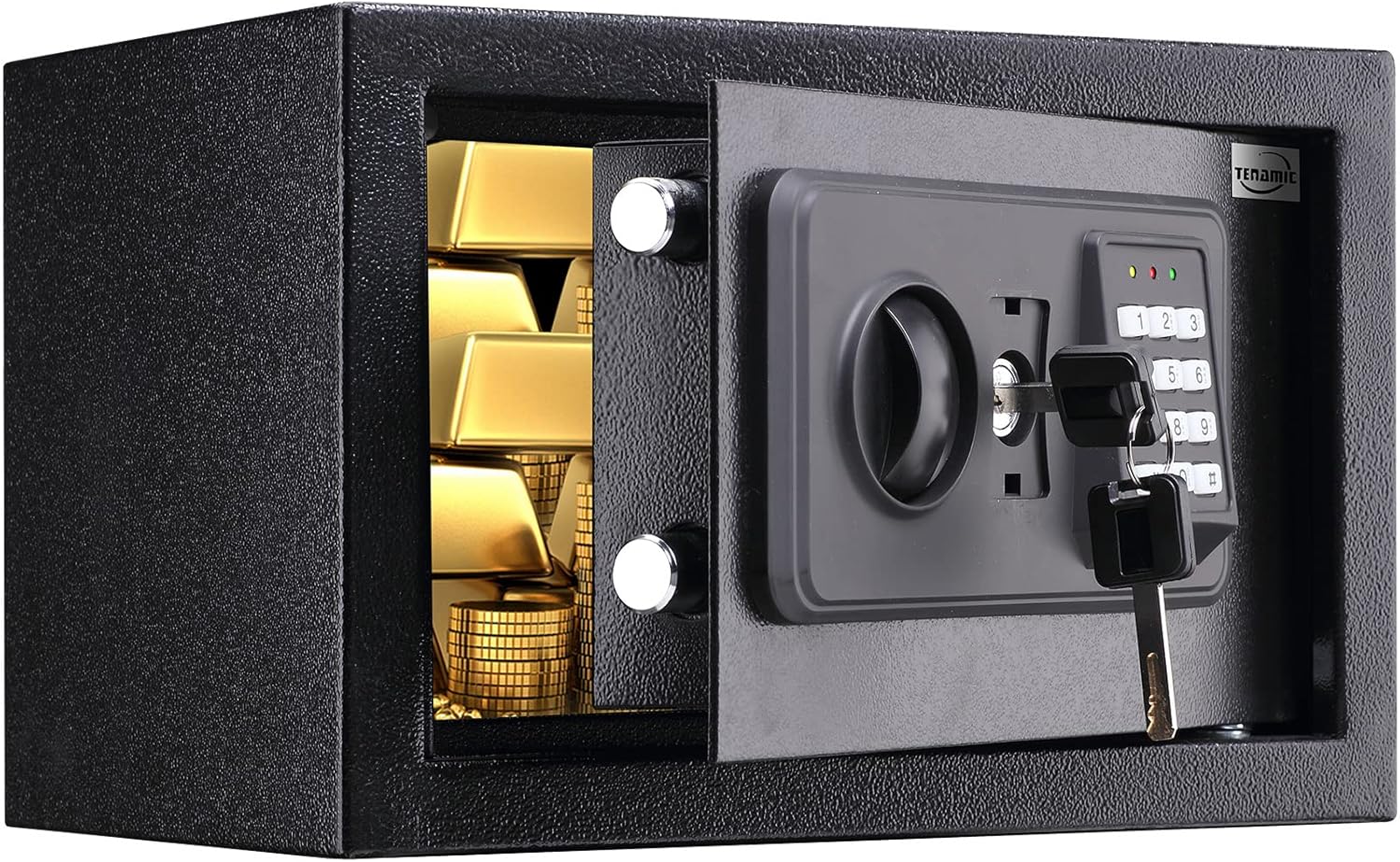 Black Solid Alloy Steel Electronic Security Safe Box O77433