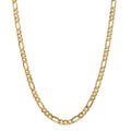 14kt Yellow Gold 6mm Open Figaro Chain 18 inch Lobster Clasp G90974