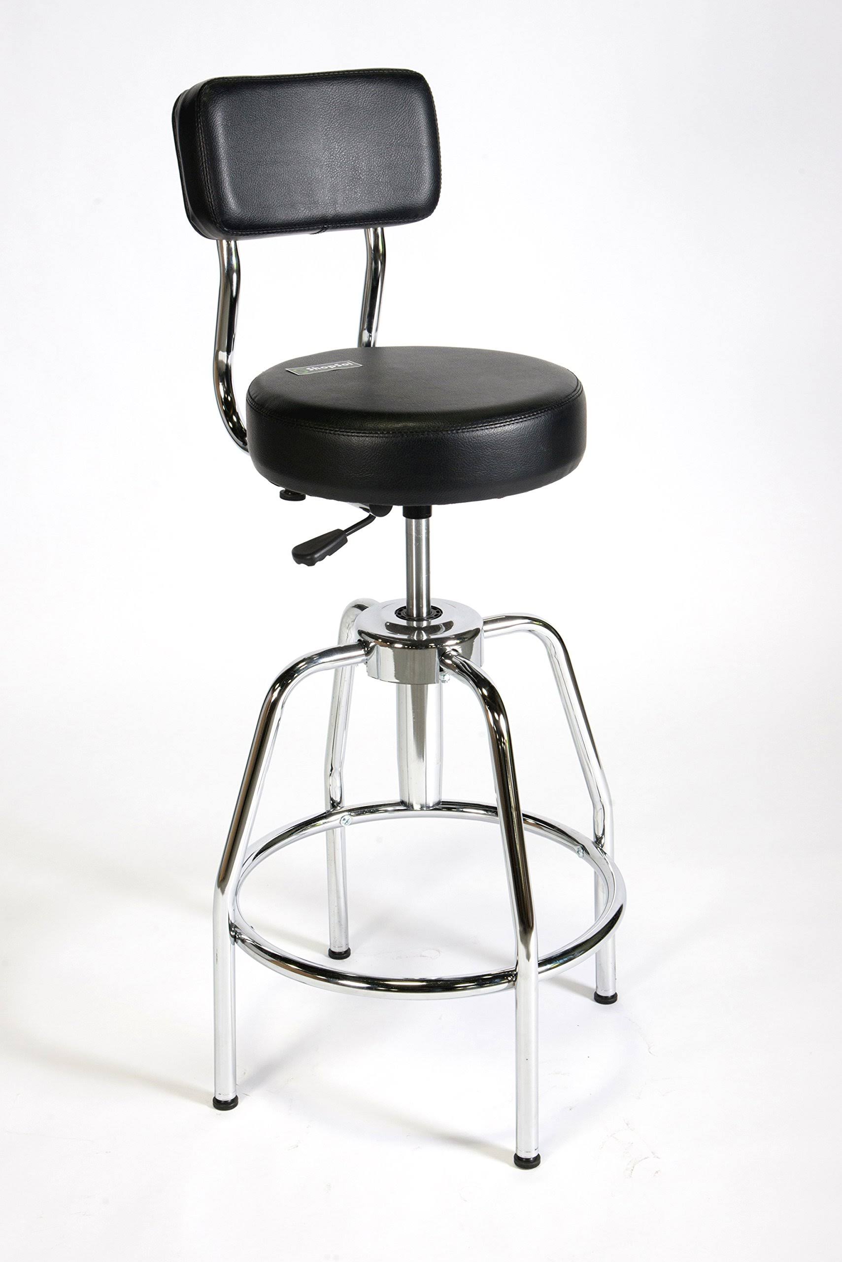 Black Vinyl Heavy-Duty Shop Stool Z616794