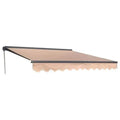 Motorized Retractable Awning Patio Cover 20x10, Sand F913261