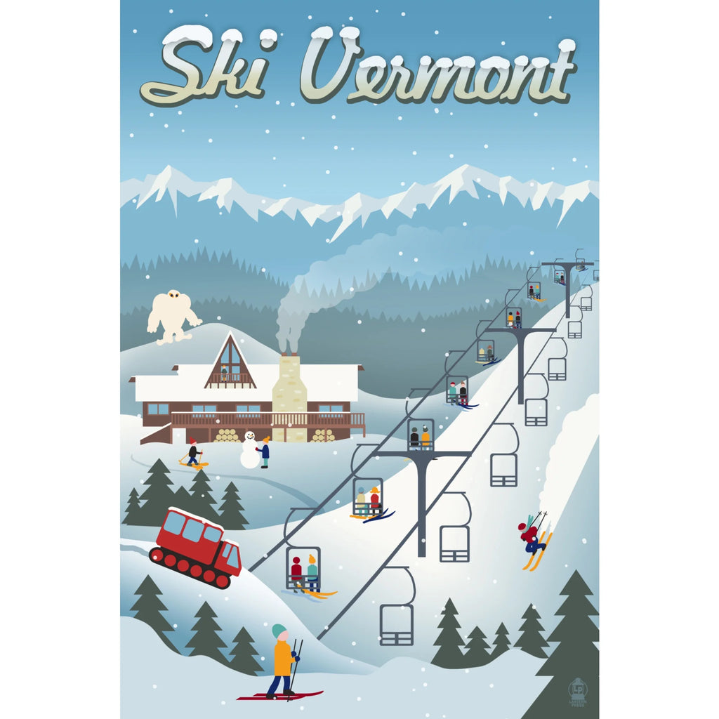 Retro Ski Resort Metal Sign Decor H6898