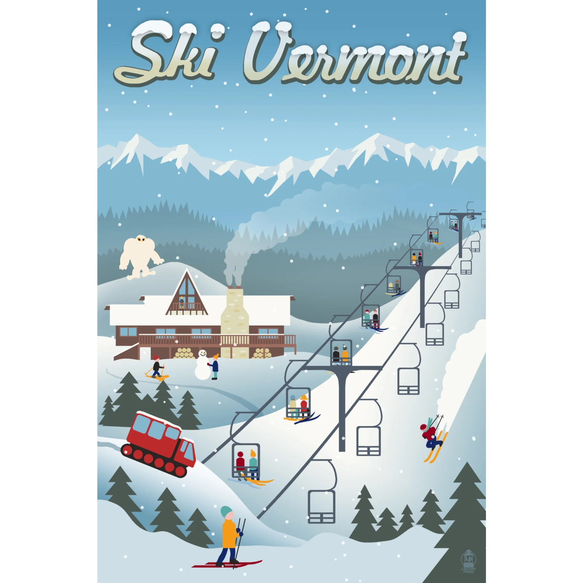 Retro Ski Resort Metal Sign Decor H6898
