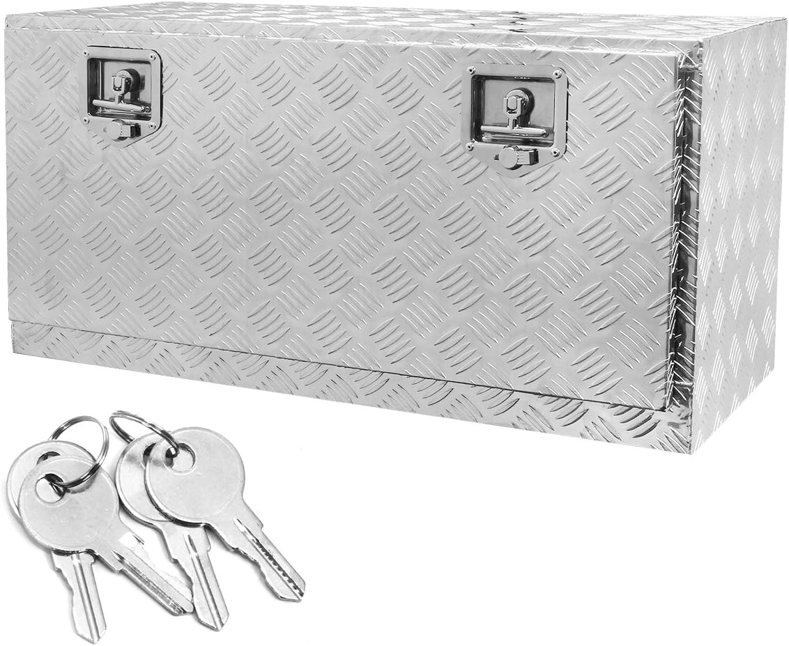 36-Inch Aluminum Truck Underbody Flatbox Pickup Tool Box Storage Lock with Keys J6110