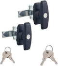 2 PCS T-Handle Door Lock Latch ABS Zinc Alloy Lock Body Kit T32580