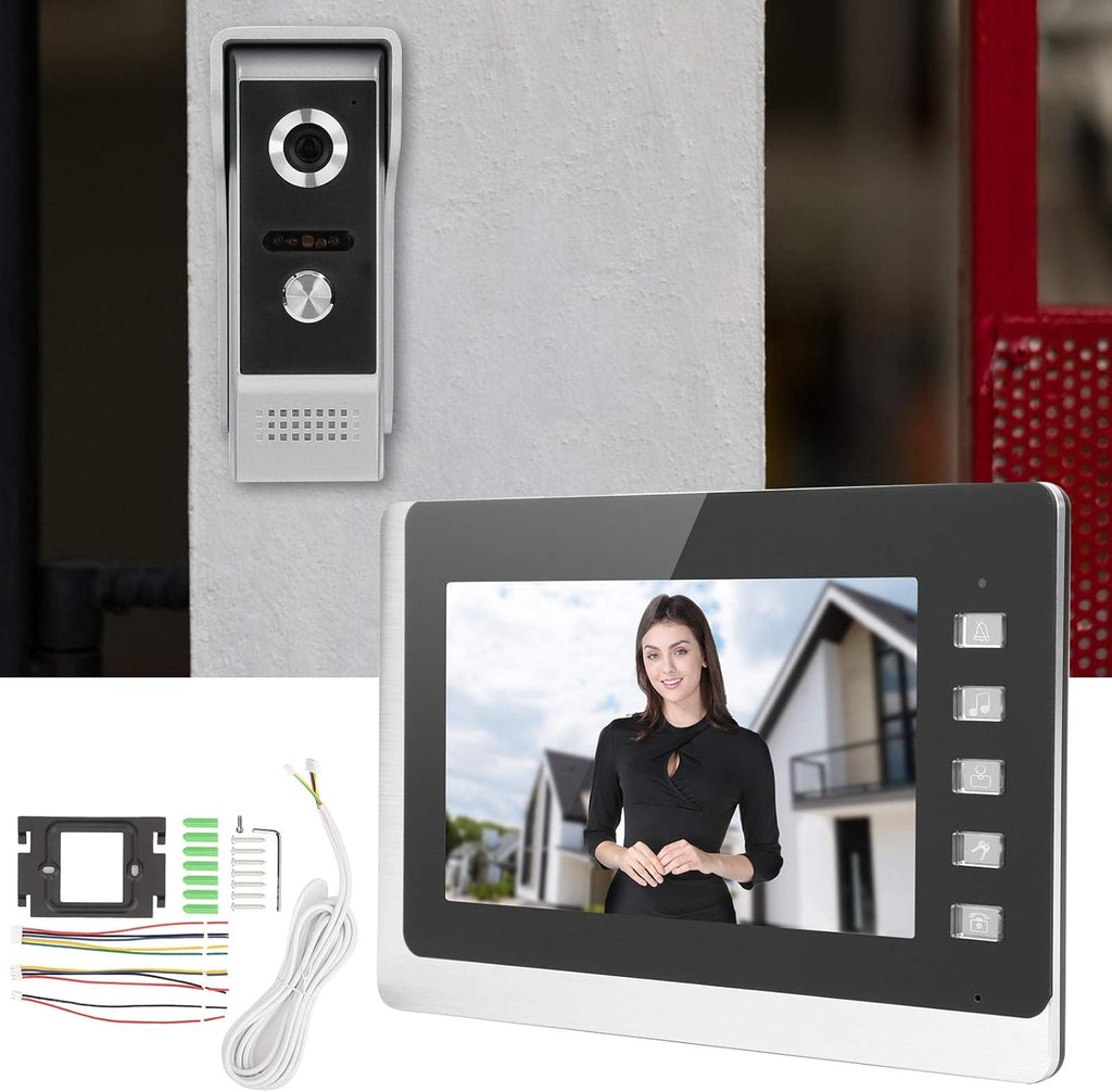 Wired Video Door Phone Intercom System with 7 Inch TFT LCD Monitor A142678
