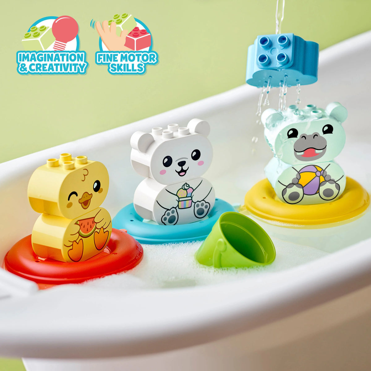 Bath Time Fun Floating Animal Train Bathtub Water Toy C494240