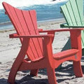 Rustic Red Distressed Wood Adirondack Chair K249