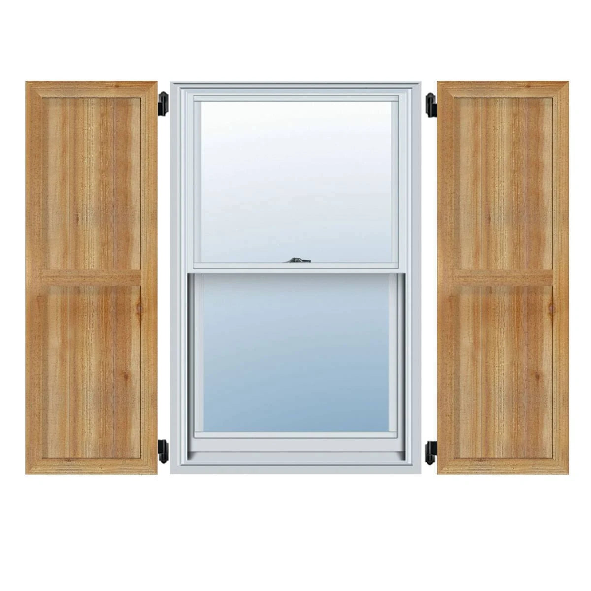 Framed Board-n-Batten Shutters, Rough Sawn Western Red Cedar (Per Pair) T9415
