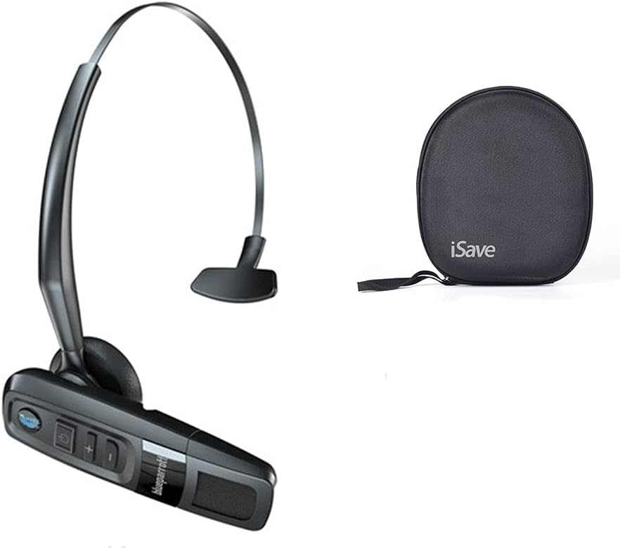 Noise Cancelling Wireless Bluetooth Headset with Carrying Case K61837