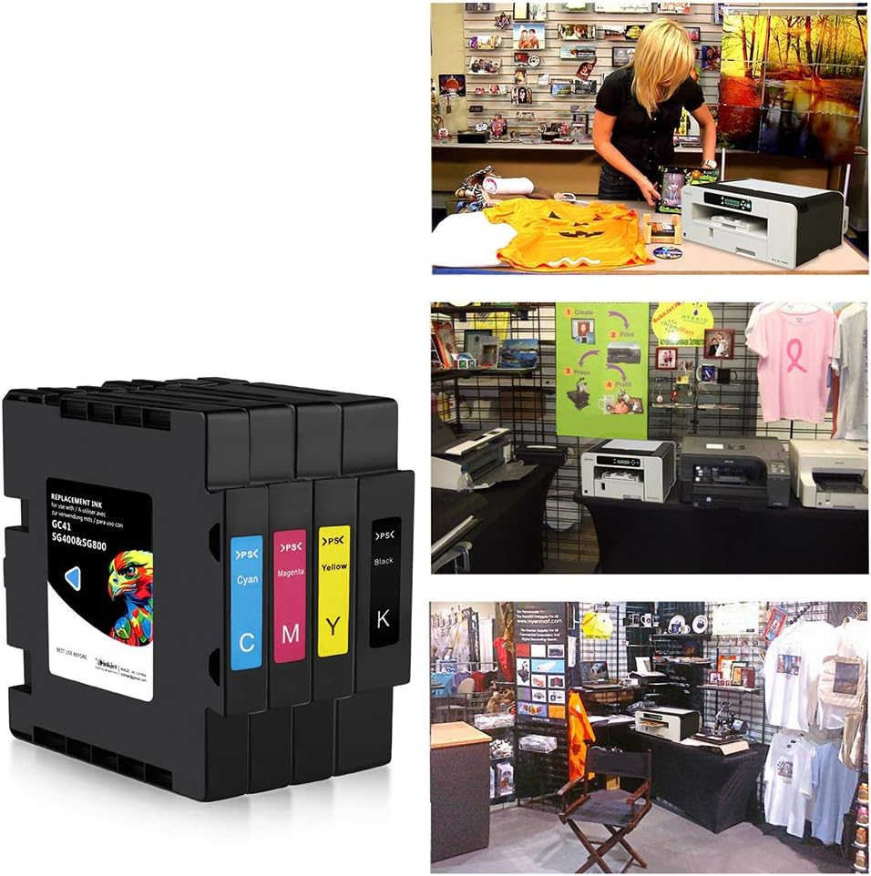 Sublimation Ink Cartridge 4-Pack for Sawgrass Virtuoso SG400 SG800 Printer B9360