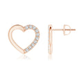 14K Rose Gold Diamond Stud Earrings O97586