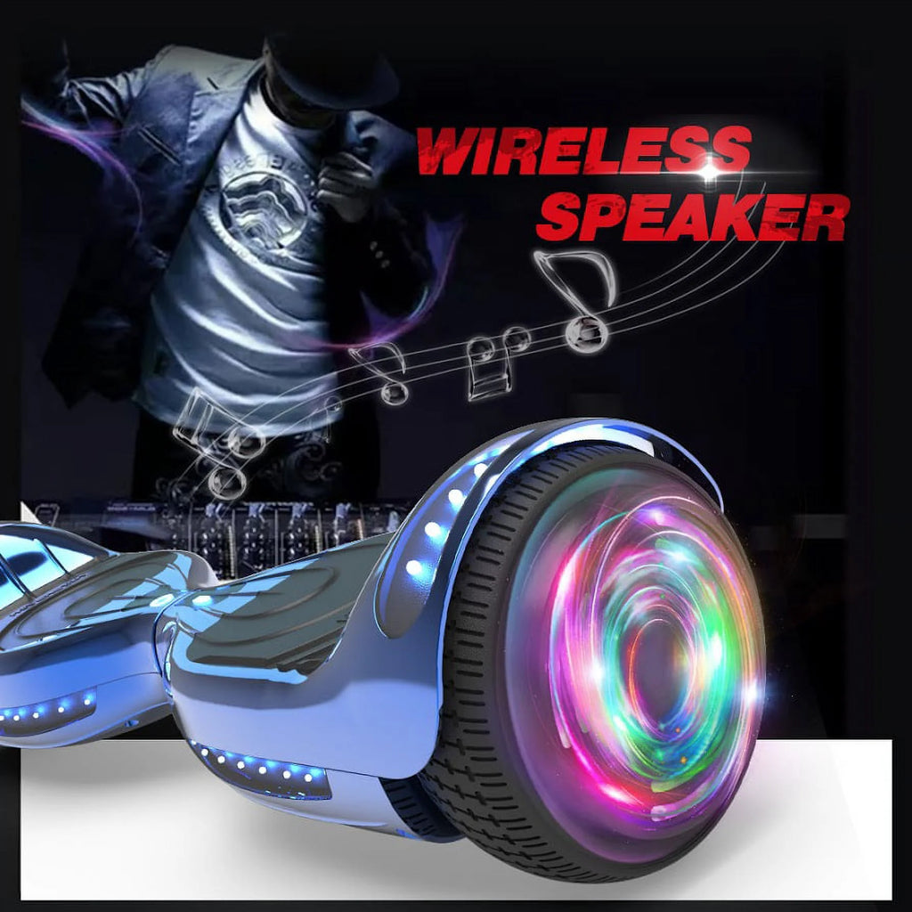 Chrome Turquoise Self Balancing Electric Scooter U85903