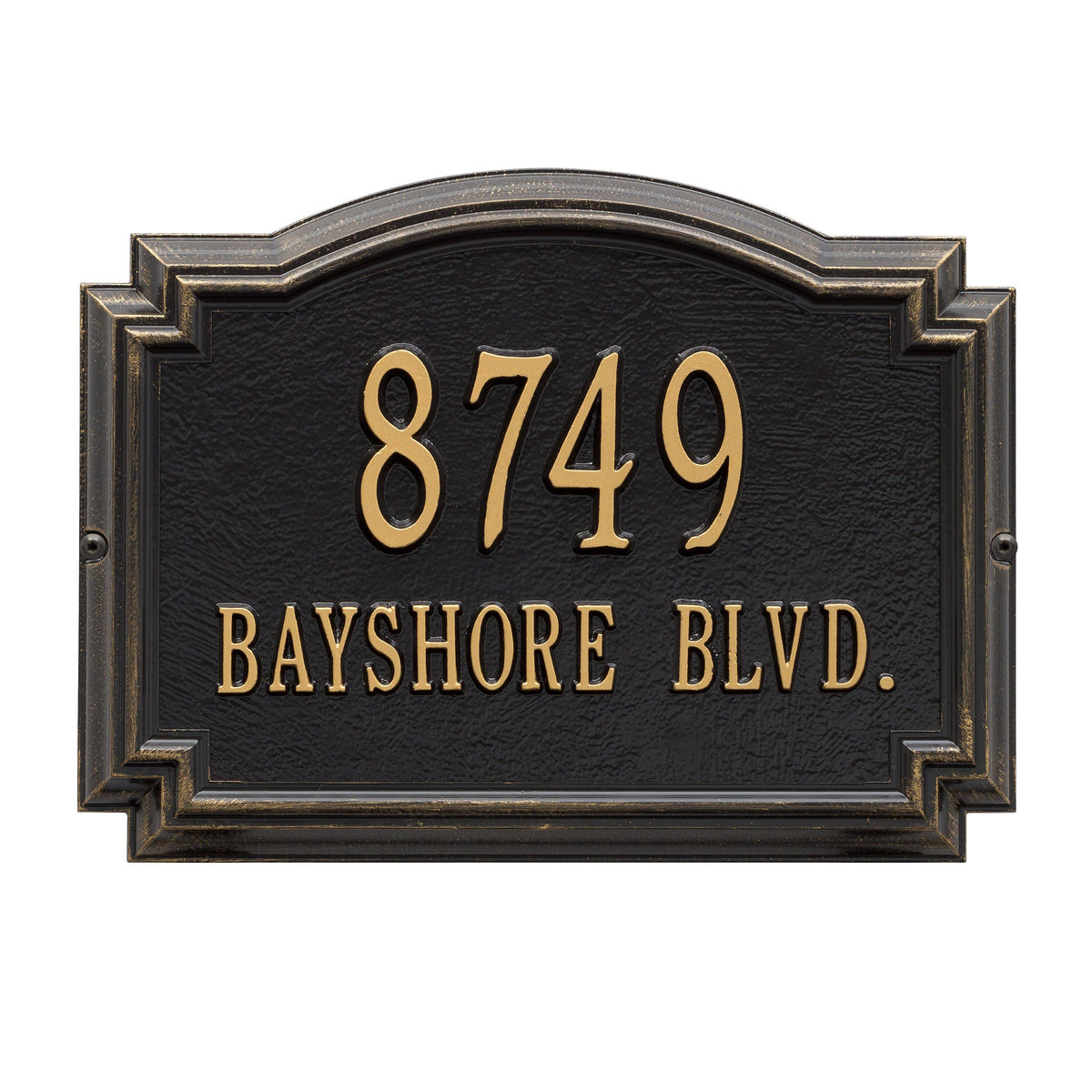 Black/Gold Two Line Wall Decor Y908202