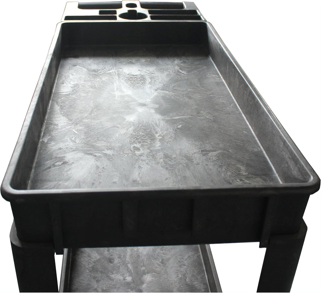 500-Pound Service Cart With Two Trays 30"X16" E6660
