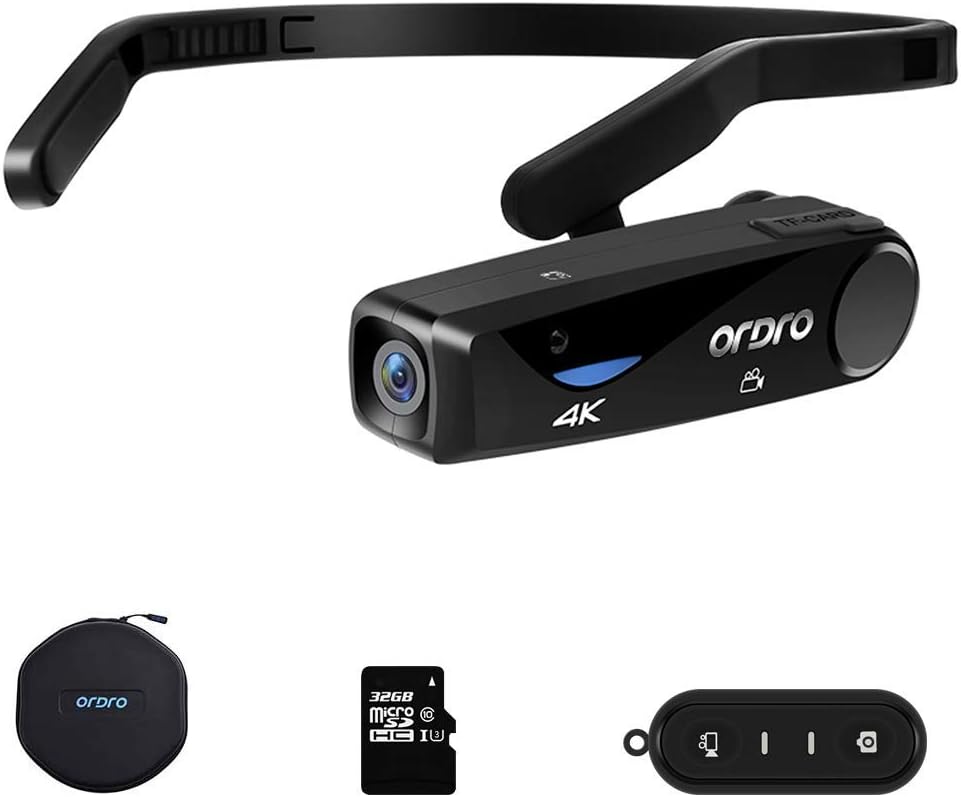 4K Wearable Video Camera with 32GB MicroSDHC Card X1062