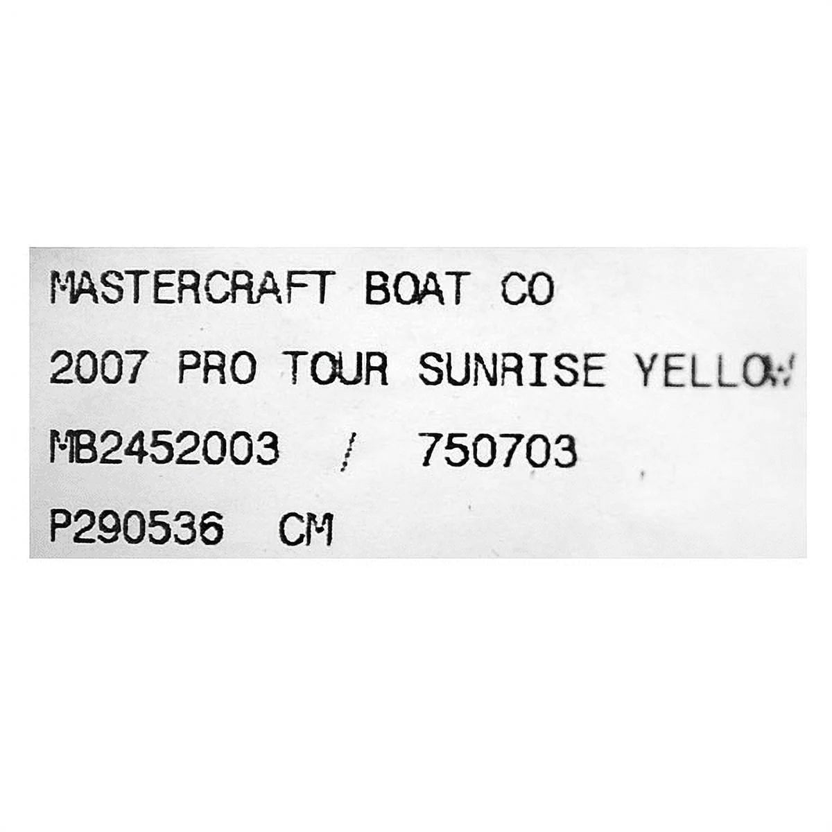 Yellow 2PC Boat Decal Set P911