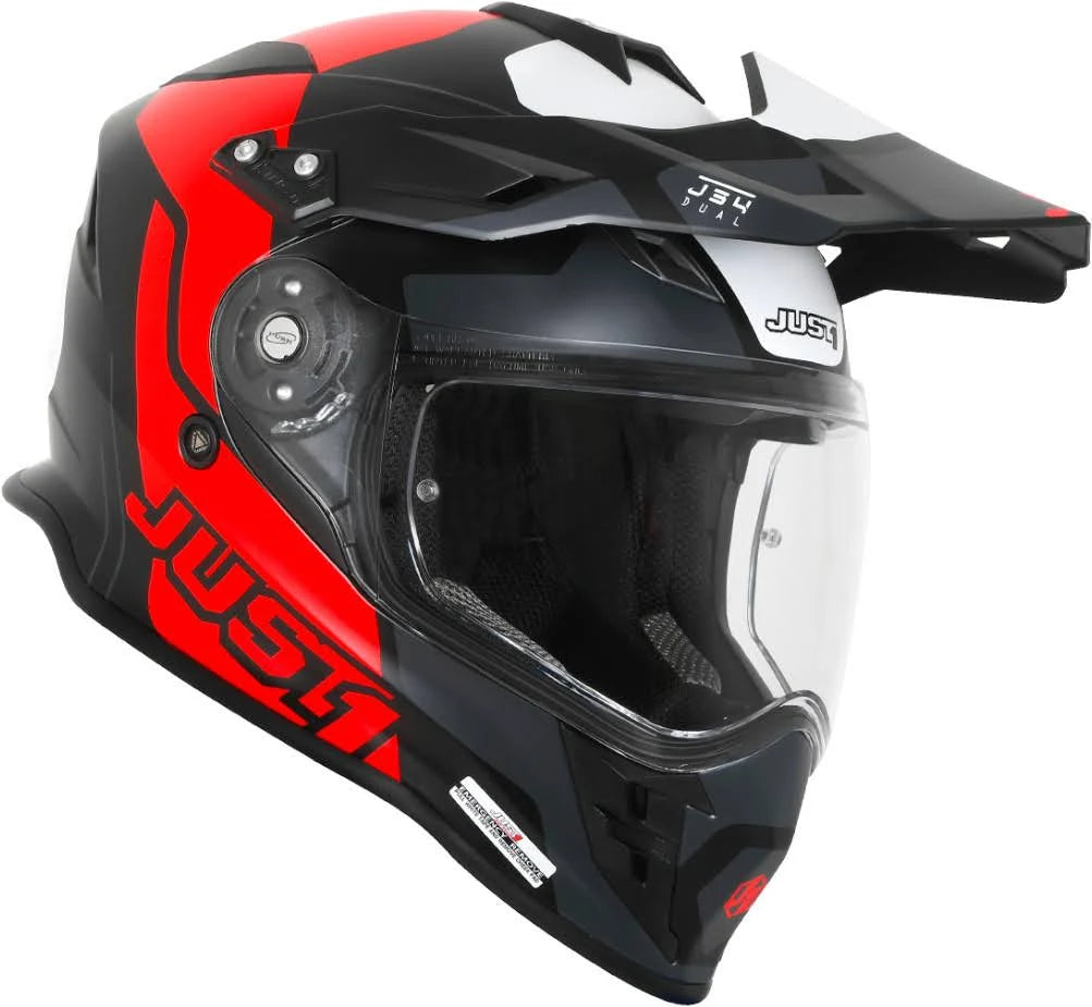 Black Red Motocross Helmet Size XL Q873