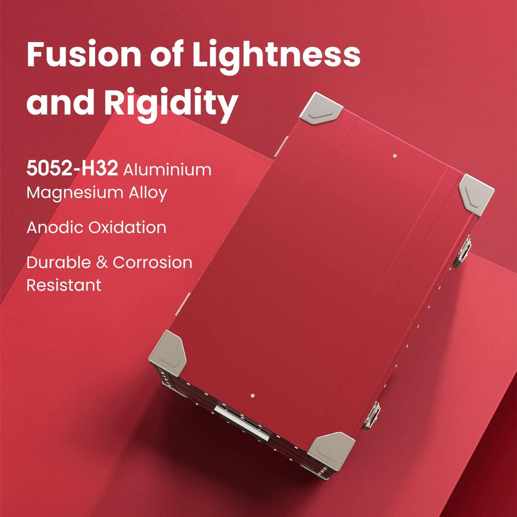 Red Aluminum Hard Protective Carrying Case F815580