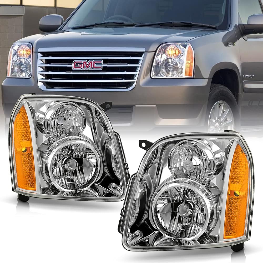 Black Headlights Headlamp Assembly Pair Set G2298