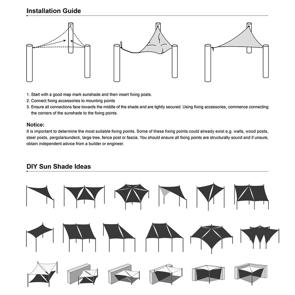 Coffee White Rectangle Sun Shade Sail I2847