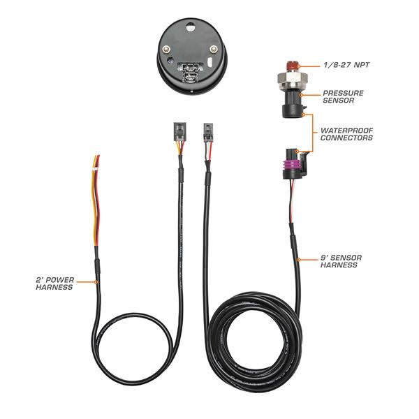 Tinted 7 Color 30 PSI Fuel Pressure Gauge N9937