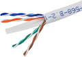 Cat6 Bulk Bare Copper Ethernet Cable, UTP, Stranded, In-Wall Rated (CM), 550MHz, 24AWG Y42798