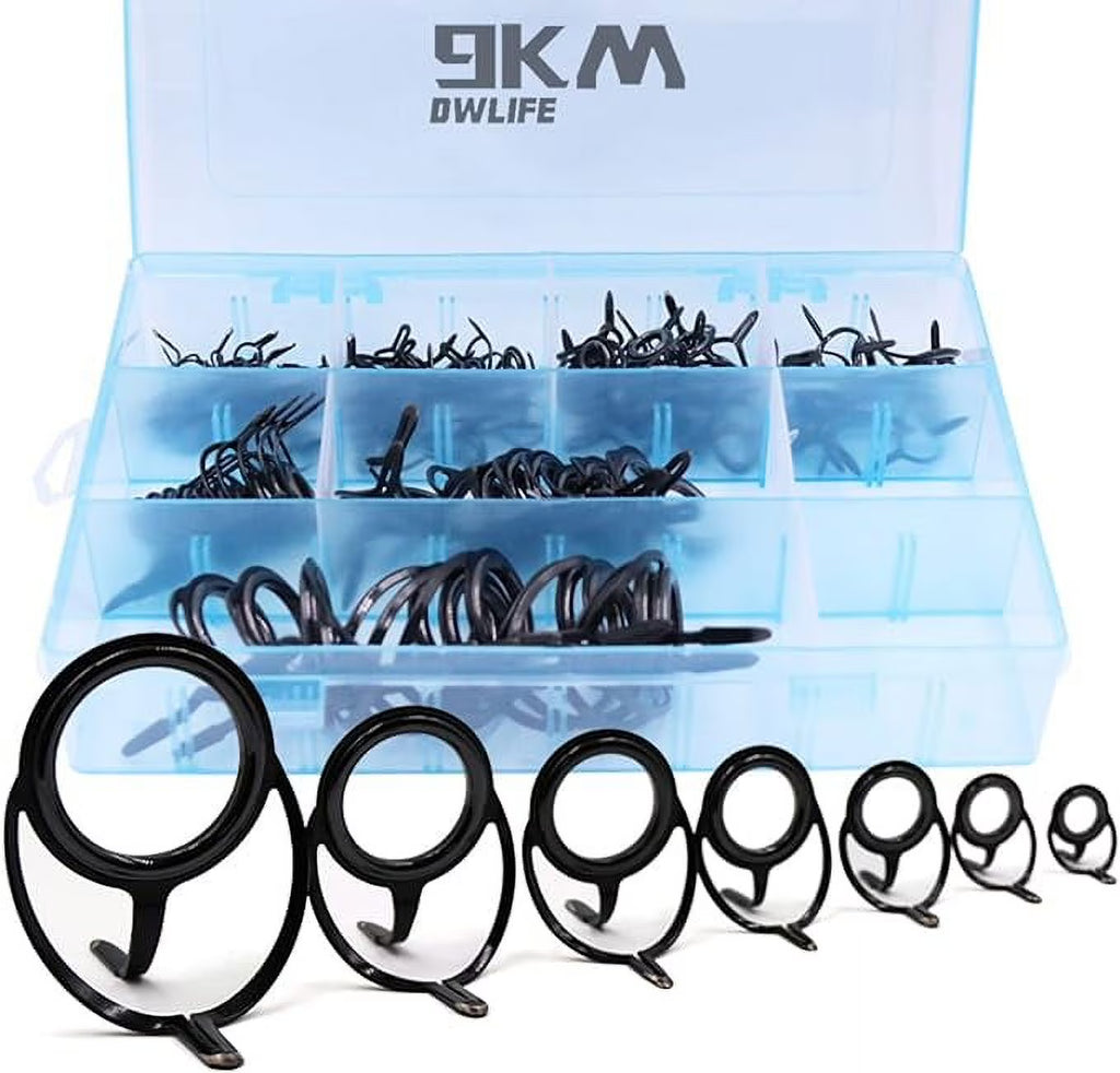 Fishing Rod Tip Guide Repair Kit Stainless Steel Ceramic Ring Mixed Size C611824