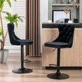 2PC Swivel Velvet Upholstered Bar Stools M931