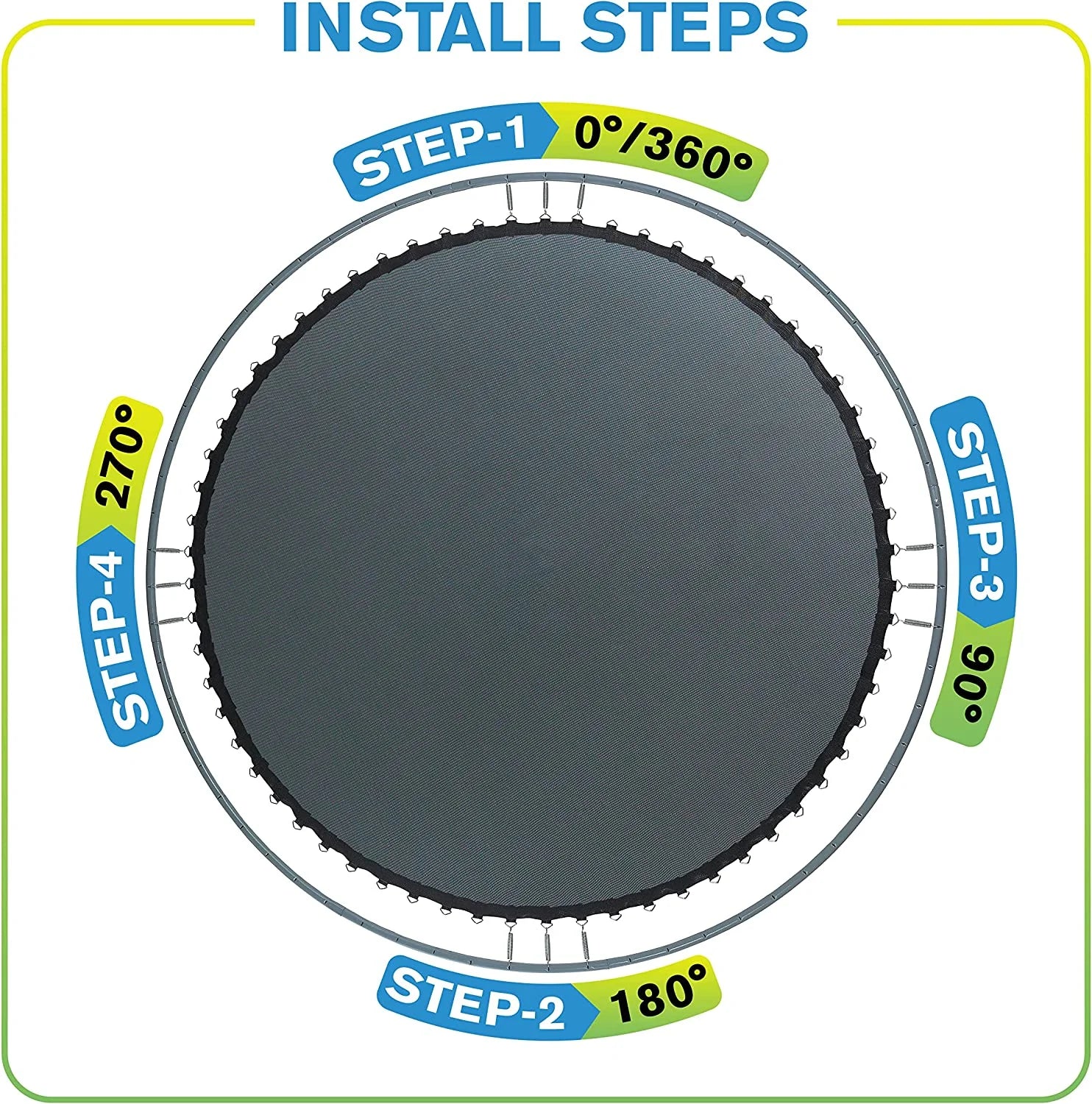 60 V-Rings Jumping Surface for 11' Trampoline Y9376