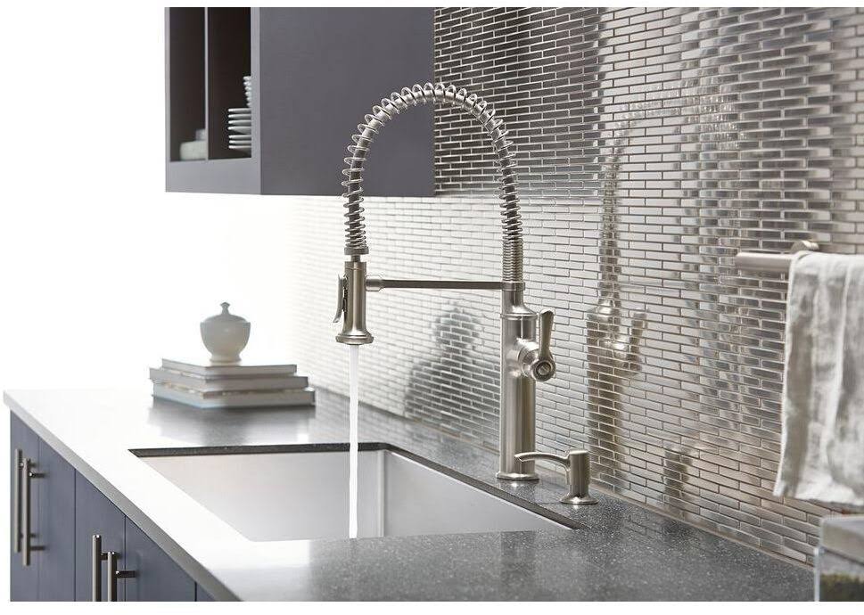 Kohler Kitchen Faucet Pull-Down Sprayer Single Handle Vibrant Stainless Q841176